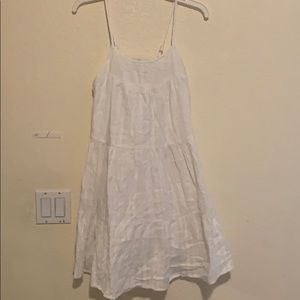 flowy white midi dress